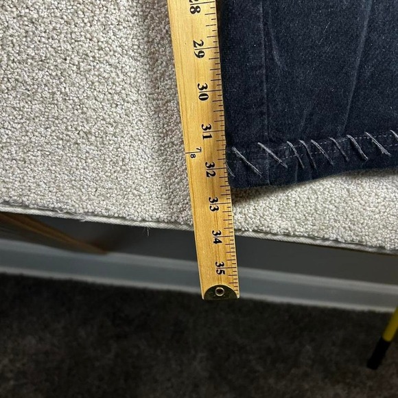 Y2K women's low rise flare bootcut black suede pants with lace accents - Picture 7 of 8